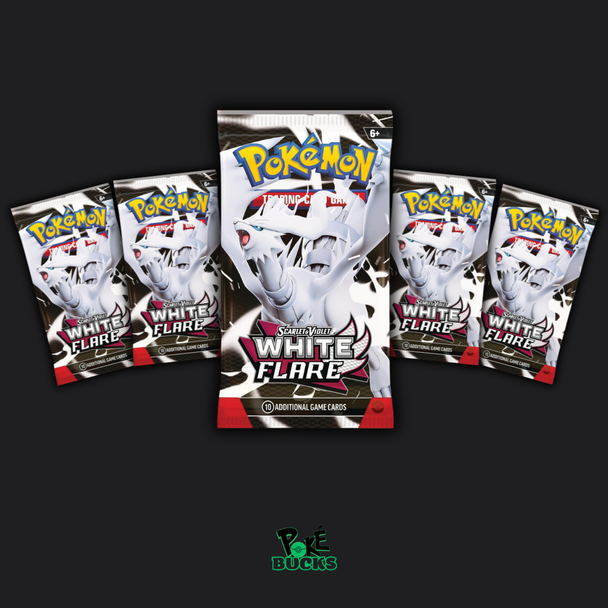 White Flare - 5 Pokémon Booster Packs