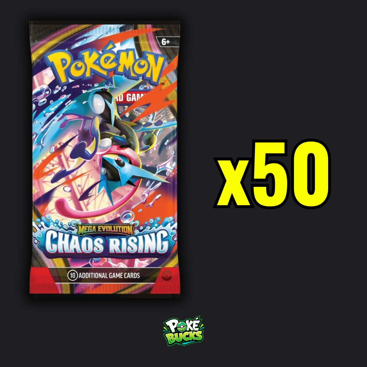 Chaos Rising - 50 Pokémon Booster Packs