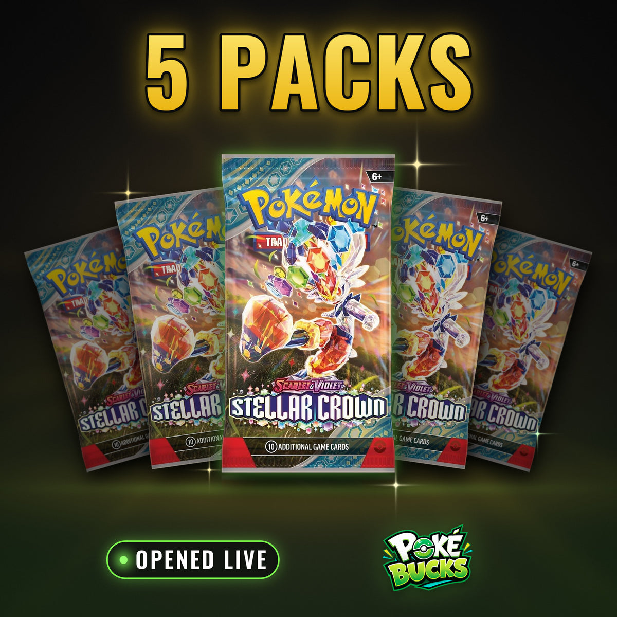 Stellar Crown - 5 Pokémon Booster Packs