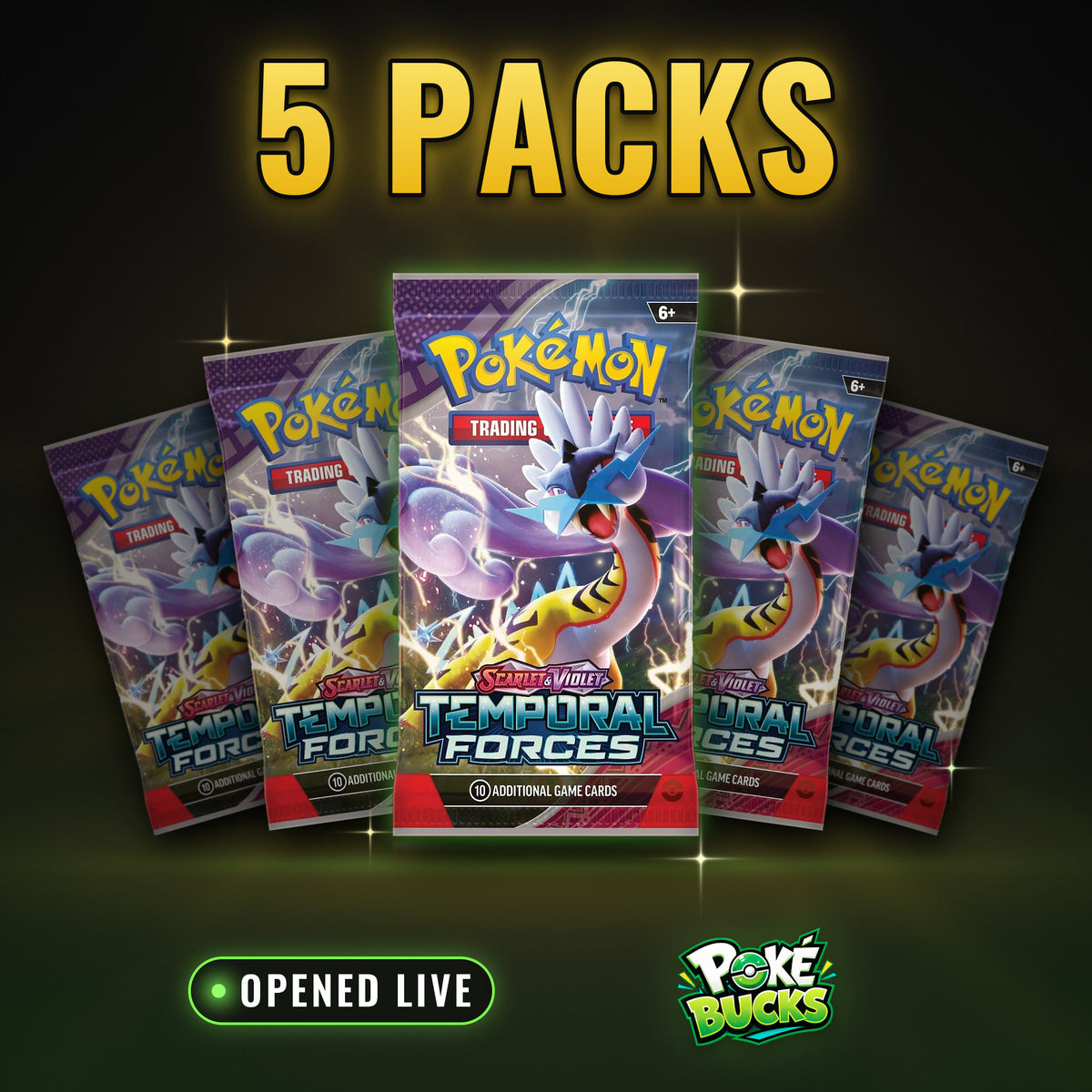 Temporal Forces - 5 Pokémon Booster Packs