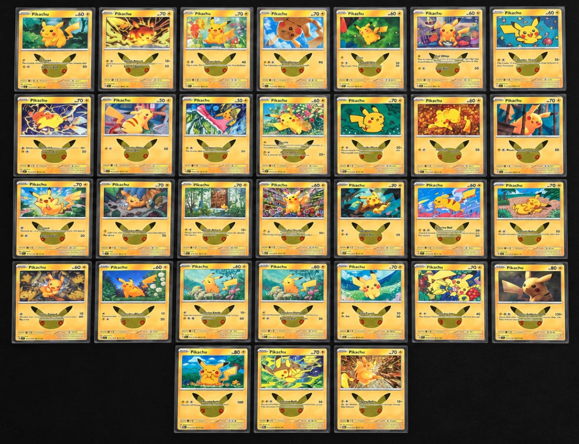[FULL SET] Pikachu 30th Anniversary Celebration All 30 Cards - Pack Fresh NM
