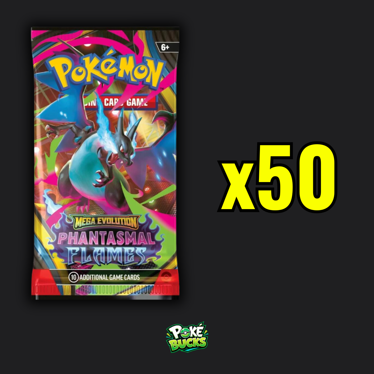 Phantasmal Flames - 50 Pokémon Booster Packs
