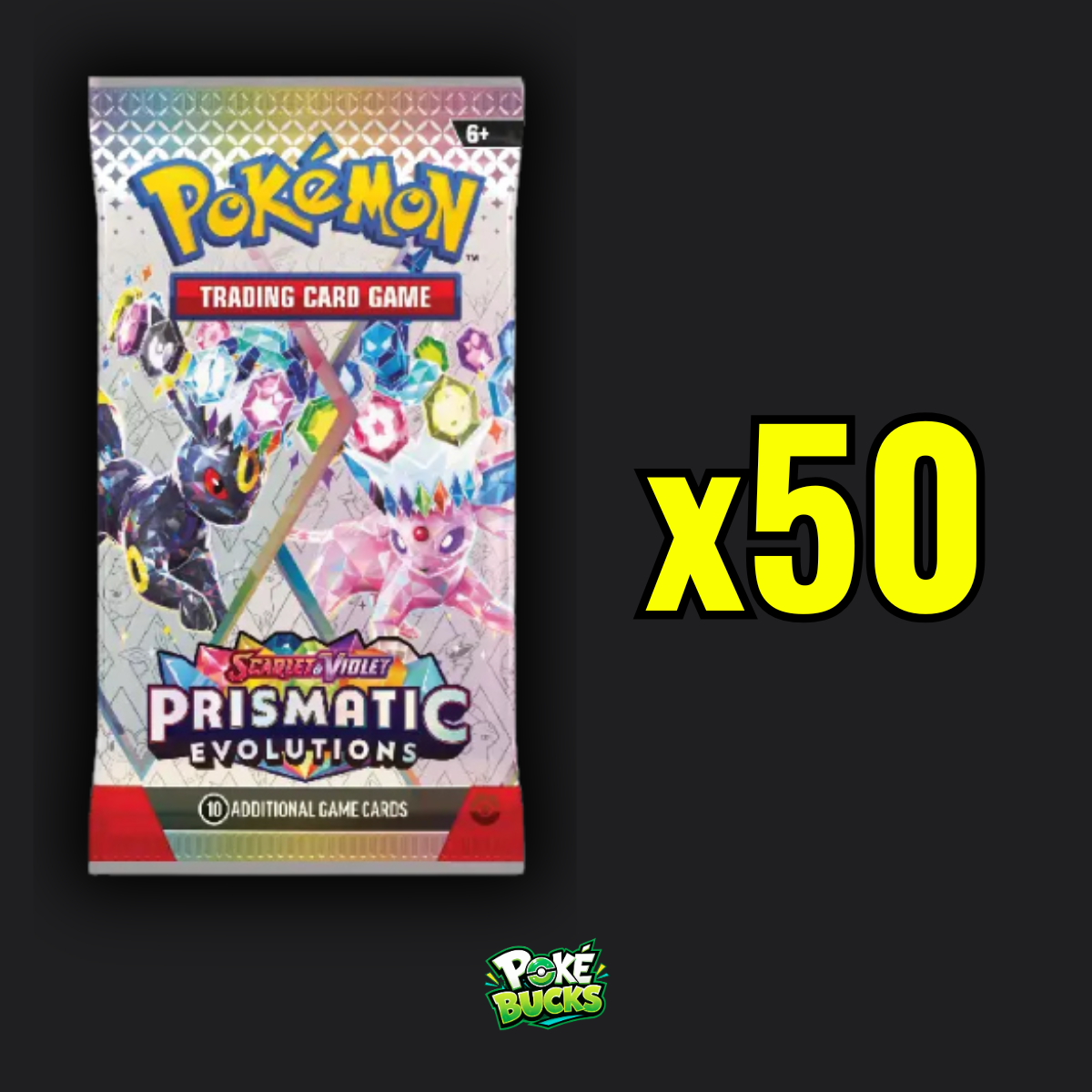 Prismatic Evolutions - 50 Pokémon Booster Packs
