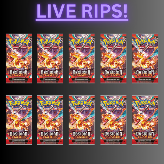 LIVE - (10) OBSIDIAN FLAMES BOOSTER PACKS