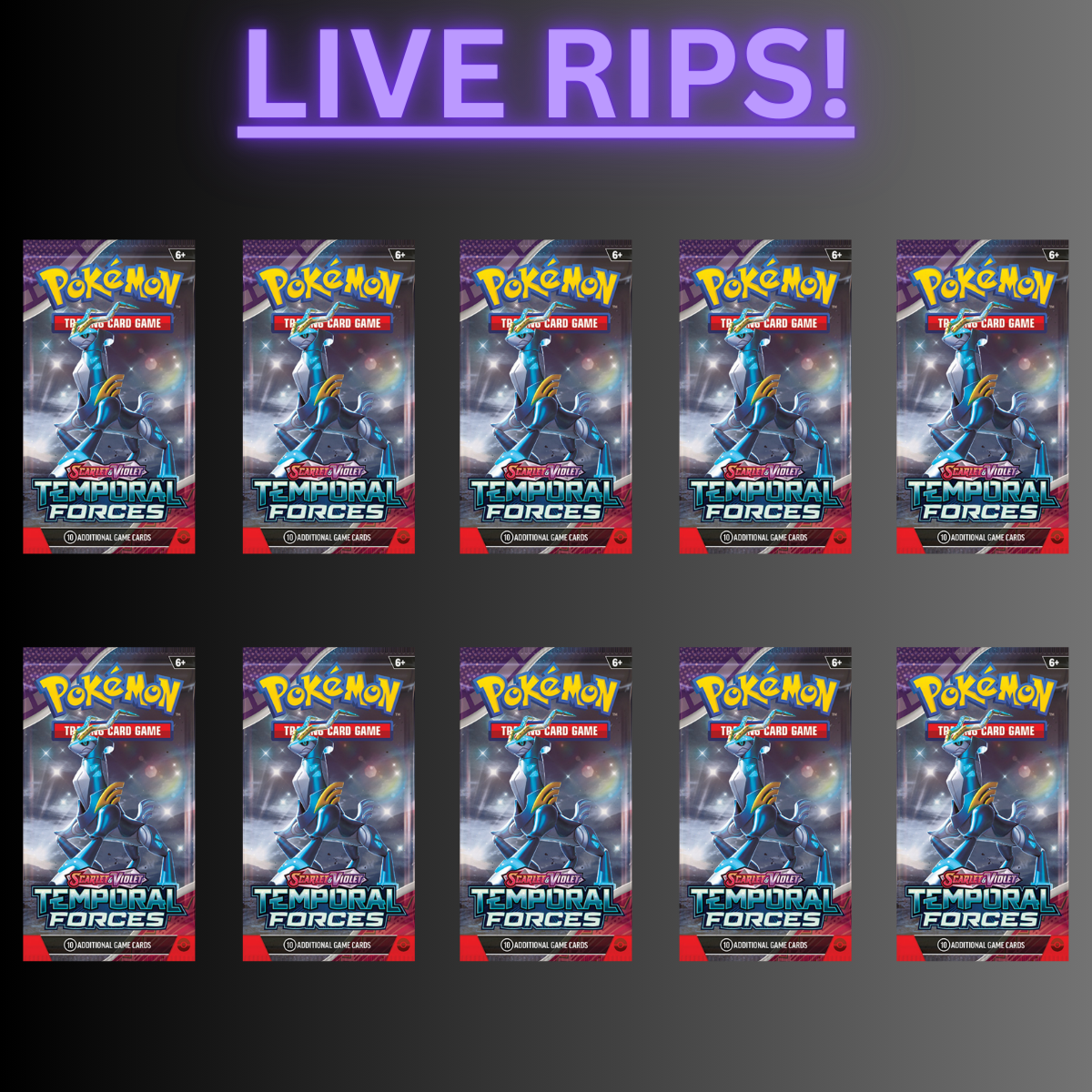 LIVE - (10) TEMPORAL FORCES BOOSTER PACKS