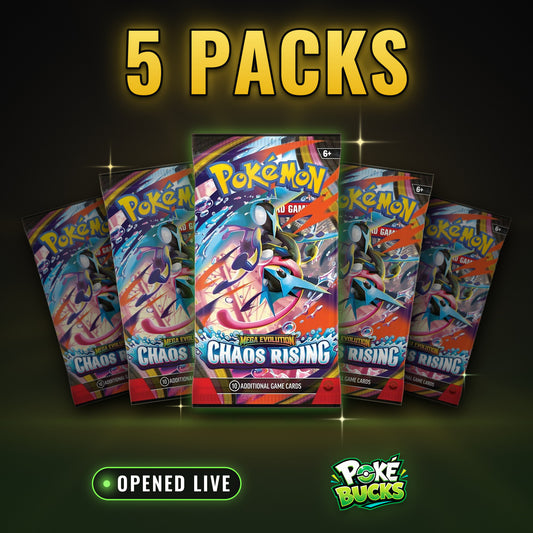 Chaos Rising - 5 Pokémon Booster Packs
