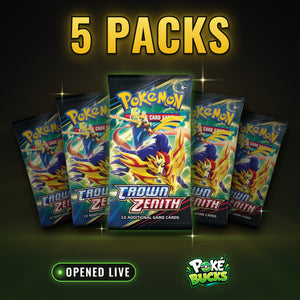 Crown Zenith - 5 Pokémon Booster Packs