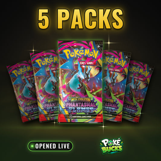 Phantasmal Flames - 5 Pokémon Booster Packs