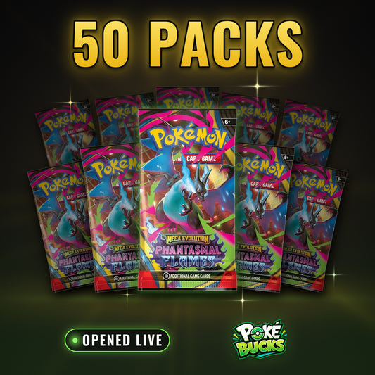 Phantasmal Flames - 50 Pokémon Booster Packs