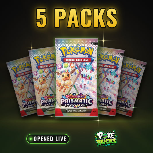 Prismatic Evolutions - 5 Pokémon Booster Packs