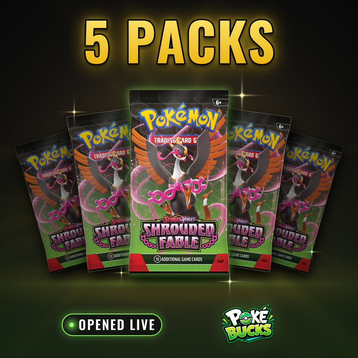 Shrouded Fable - 5 Pokémon Booster Packs